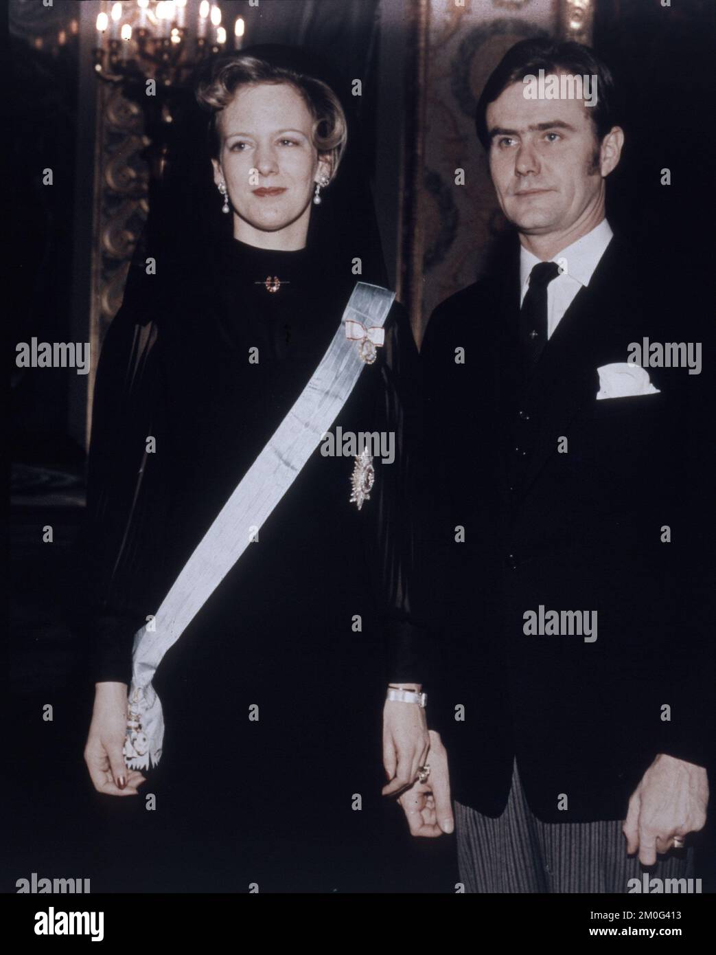 La reine Margrethe II danoise avec le prince Henrik. Banque D'Images