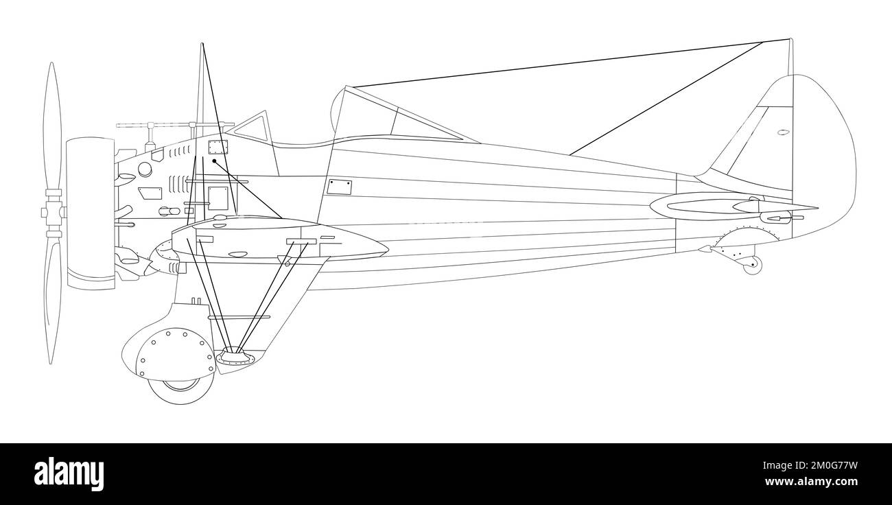P-26A Peashooter Boeing Banque D'Images