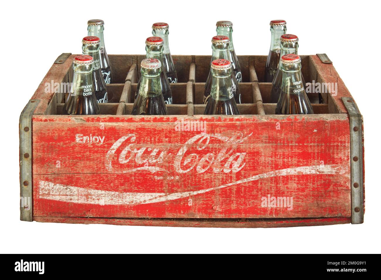 Des caisses en bois de bouteilles de Coca Cola Photo Stock - Alamy