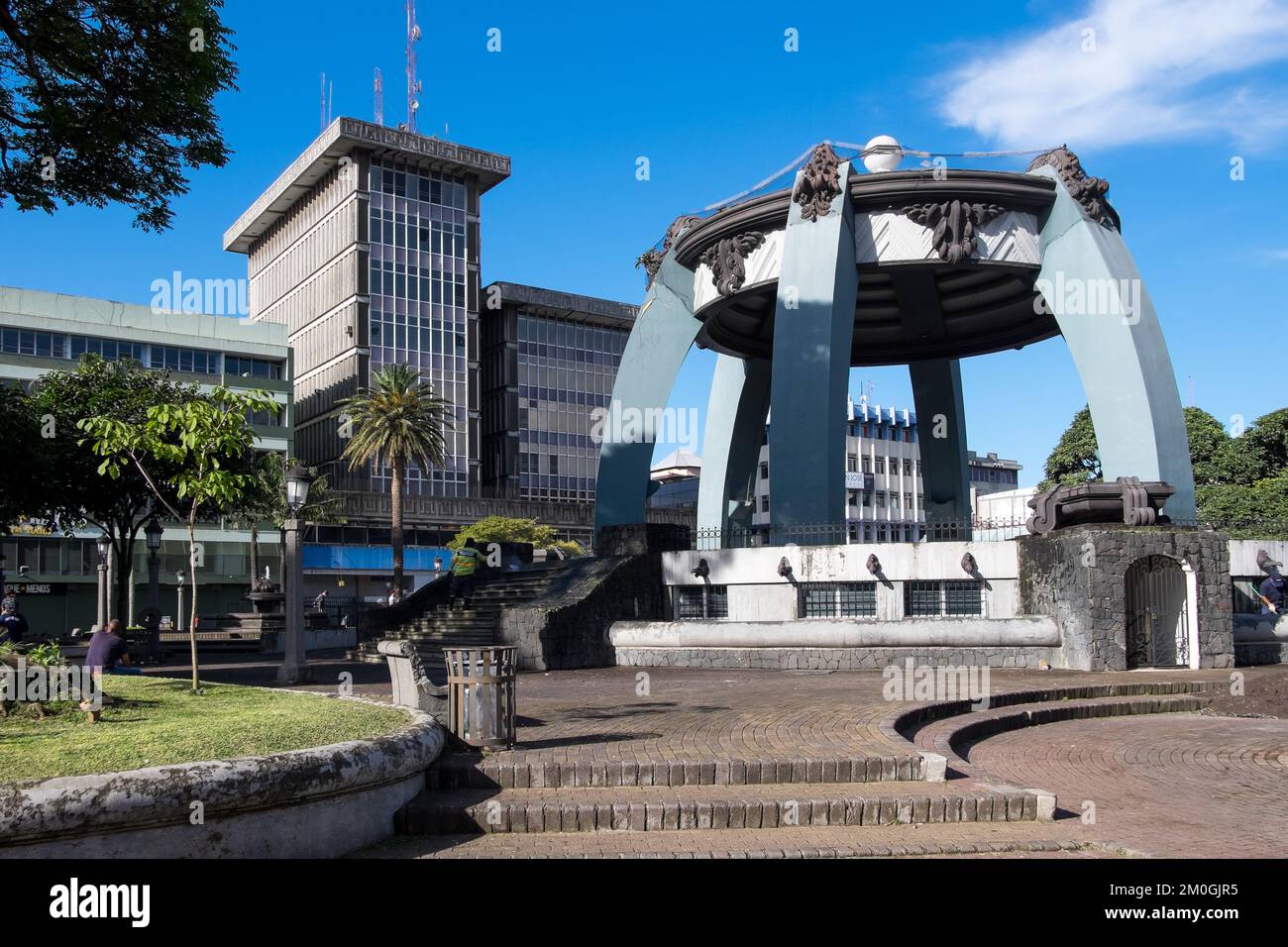 Central Park dans le centre urbain de San José au Costa Rica Banque D'Images