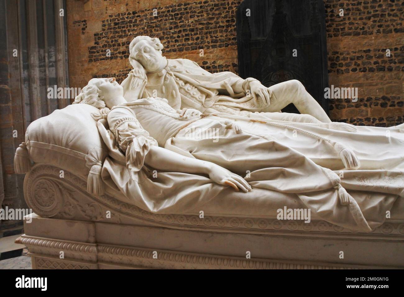 Le tombeau de Joseph Damer et sa femme à l'église de l'abbaye de Milton Abbas, Dorset, Royaume-Uni - John Gollop Banque D'Images