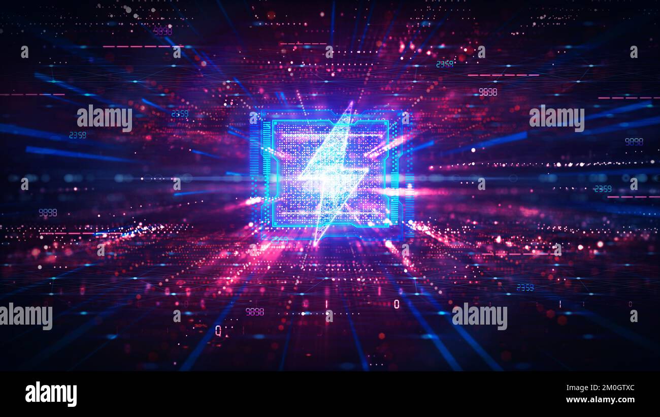 Calcul intensif - HPC - supercalculateurs et clusters utilisés pour résoudre les problèmes de calcul avancé - Illustration conceptuelle Banque D'Images