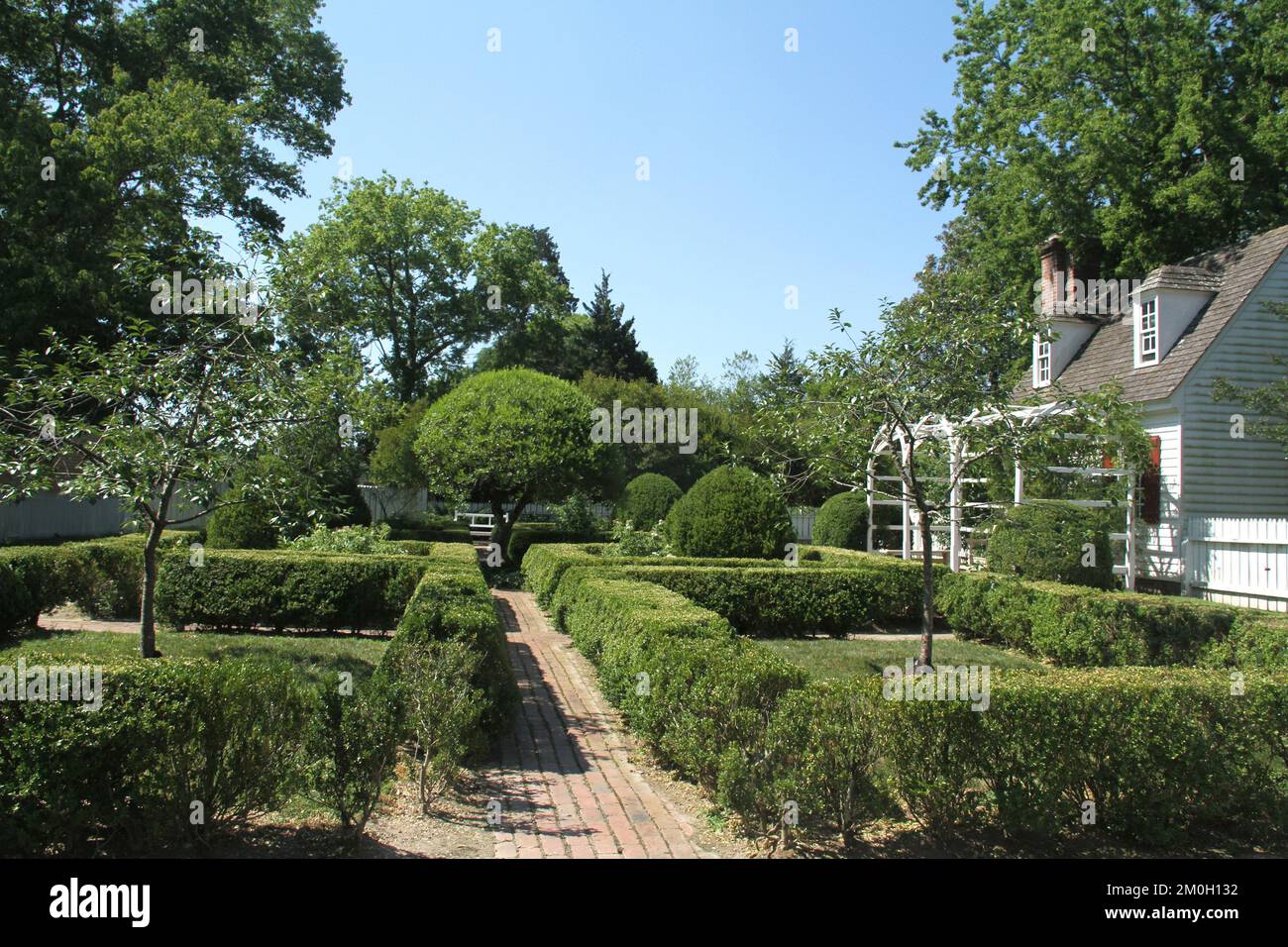 Dans le jardin Colonial Williamsburg, Virginia, USA Banque D'Images