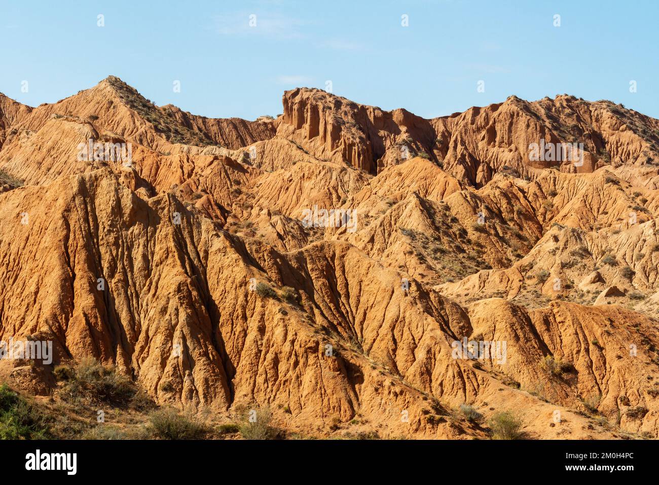 Canyon de conte de fées ou Canyon de Skazka près du lac Issyk-Kul, Kirghizistan. Banque D'Images