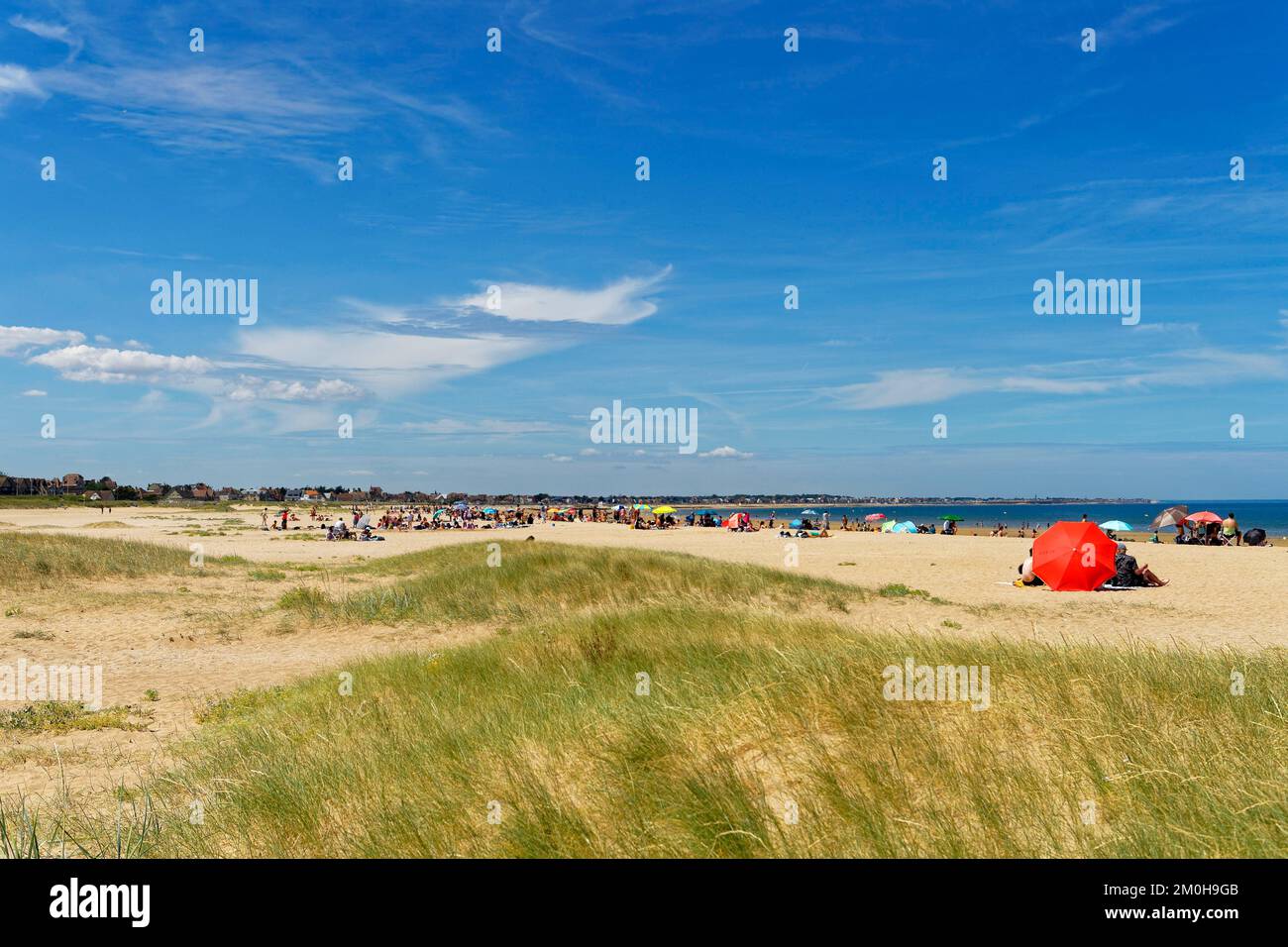 France, Calvados, Côte de Nacre (côte de perle), Ouistreham, plage Riva Bella Banque D'Images