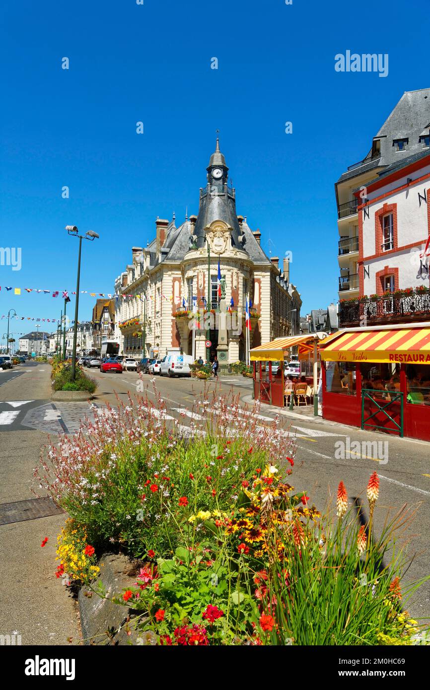 France, Calvados (14), pays d'Auge, Côte fleurie, Trouville-sur-Mer/France, Calvados, pays d'Auge, Côte fleurie, Trouville sur Mer Banque D'Images