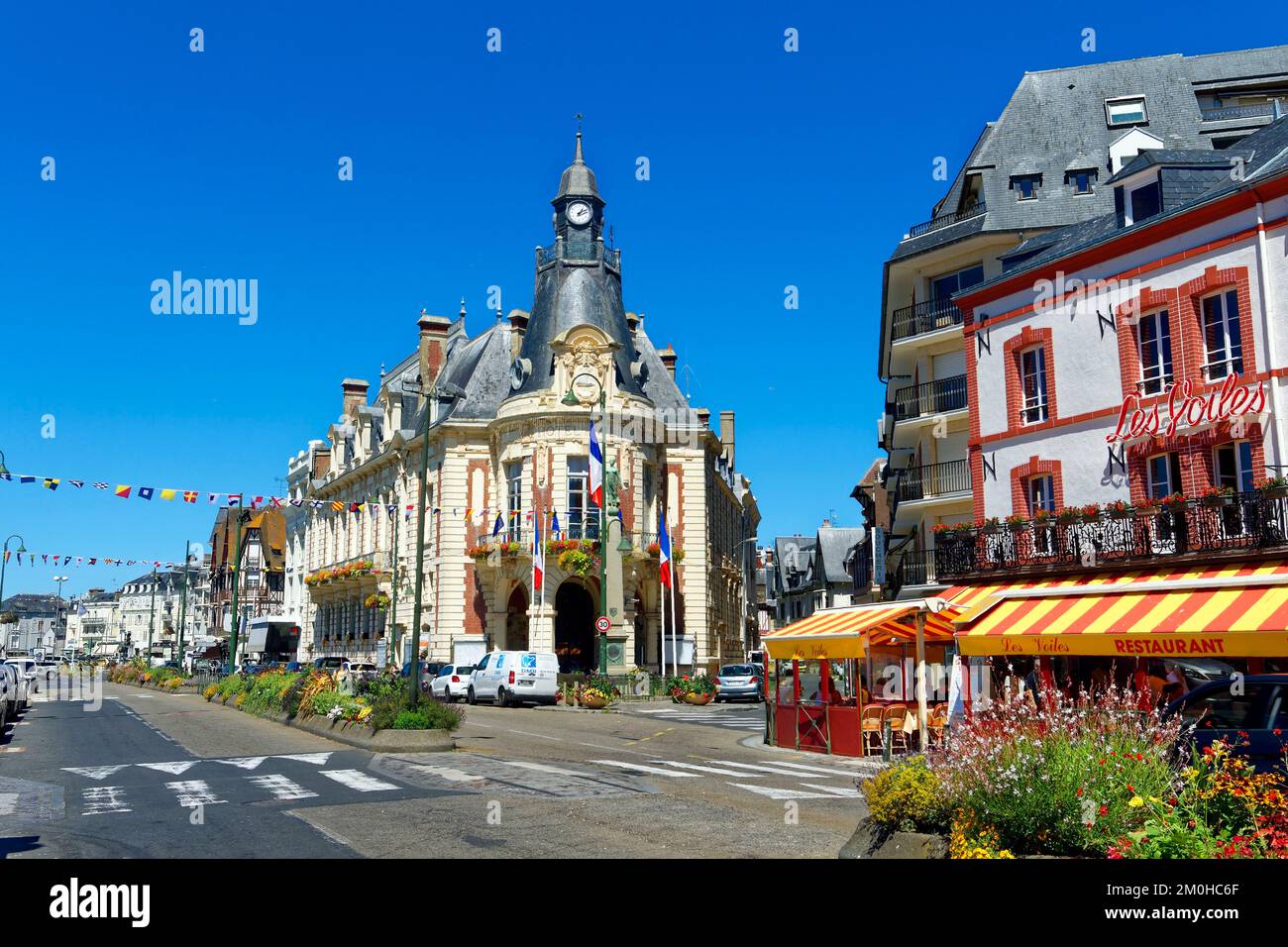 France, Calvados (14), pays d'Auge, Côte fleurie, Trouville-sur-Mer/France, Calvados, pays d'Auge, Côte fleurie, Trouville sur Mer Banque D'Images