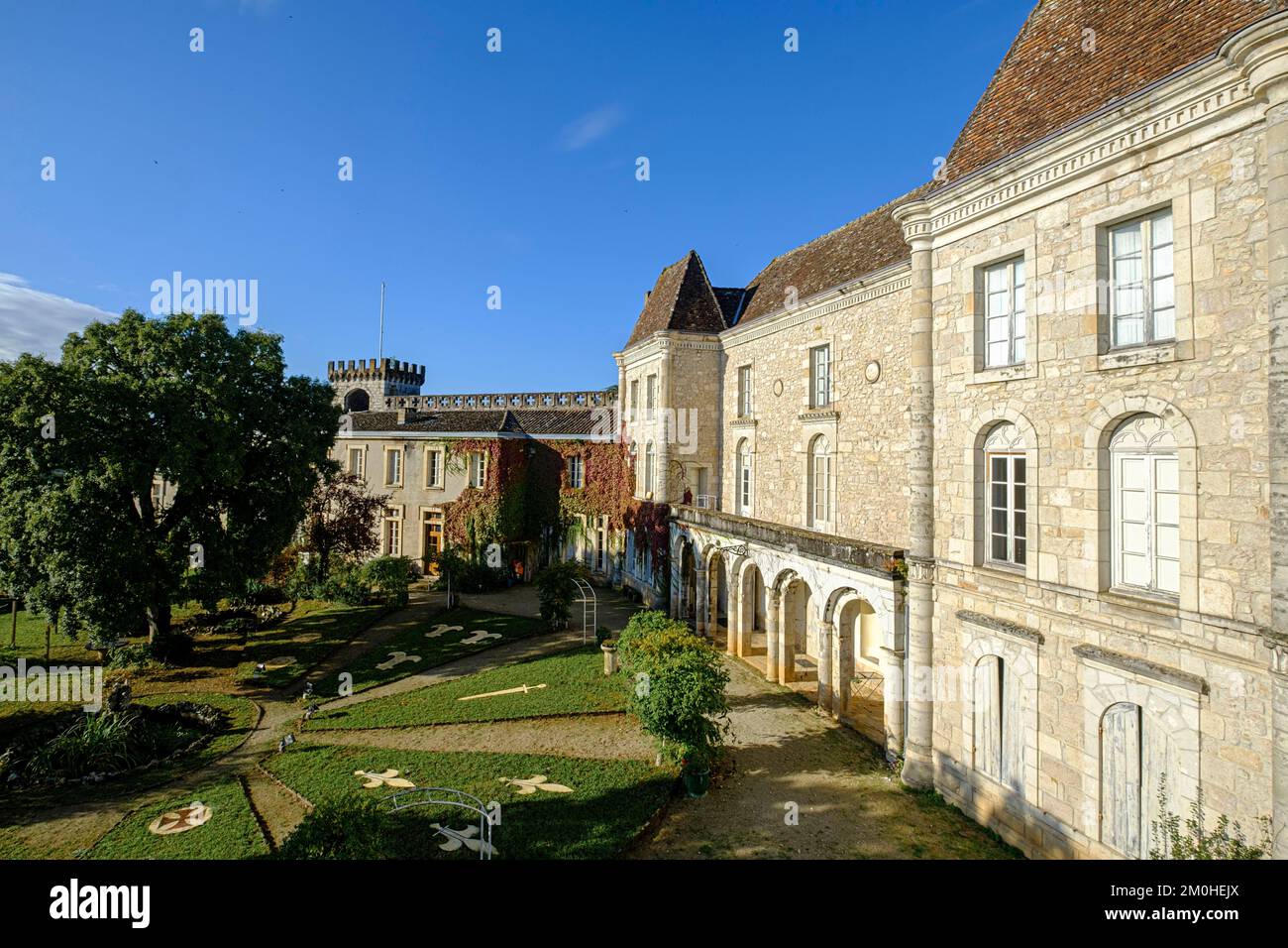 France, Lot, Haut Quercy, Rocamadour, arrêt en pèlerinage à Saint-Jacques-de-Compostelle Banque D'Images