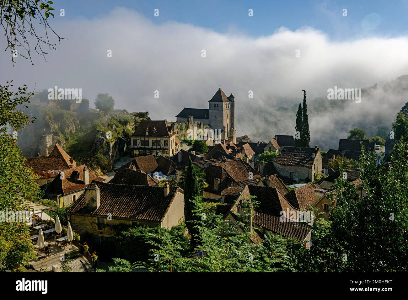 France, Lot, Quercy, Saint-Cirq-Lapopie, marquée comme l'un des plus beaux villages de France, Banque D'Images