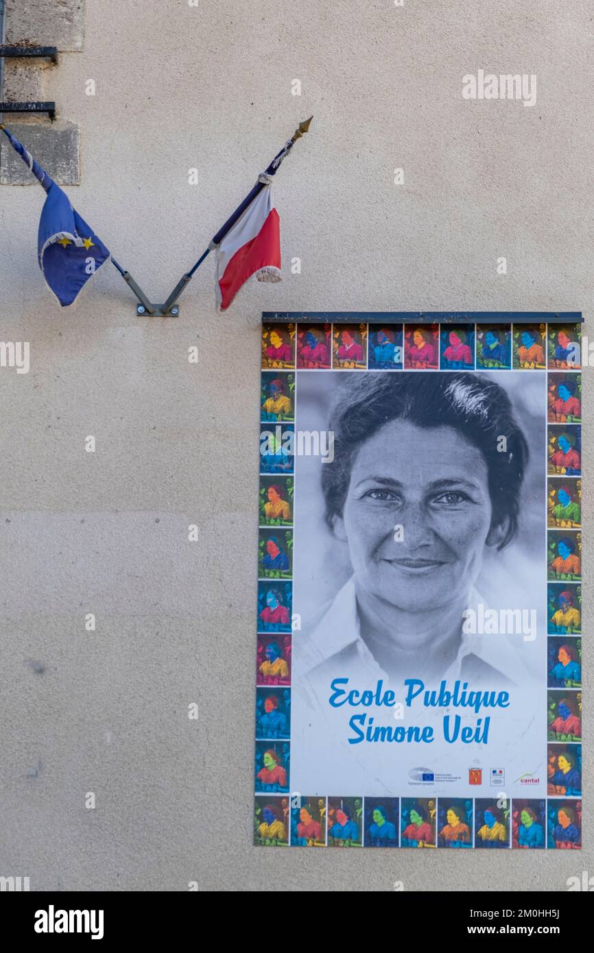 France, Cantal, Saint Illide, Ecole Simone Veil Banque D'Images