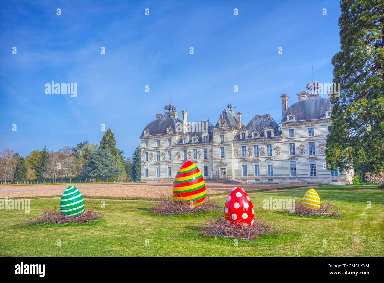 Le Château de Cheverny est un château de la Loire situé sur la commune de Cheverny dans la région Centre Val de Loire. France. Banque D'Images