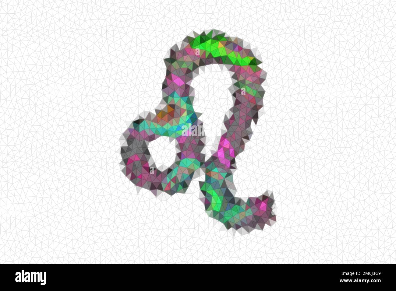Leo Zodiac Sign, Polygonal Art coloré arrière-plan Banque D'Images