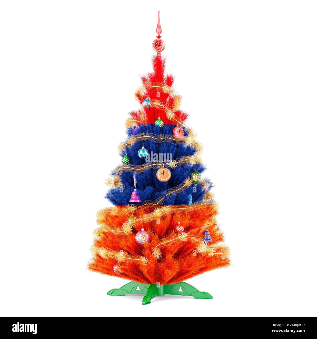 Drapeau arménien peint sur l'arbre de Noël, 3D rendu isolé sur fond blanc  Photo Stock - Alamy