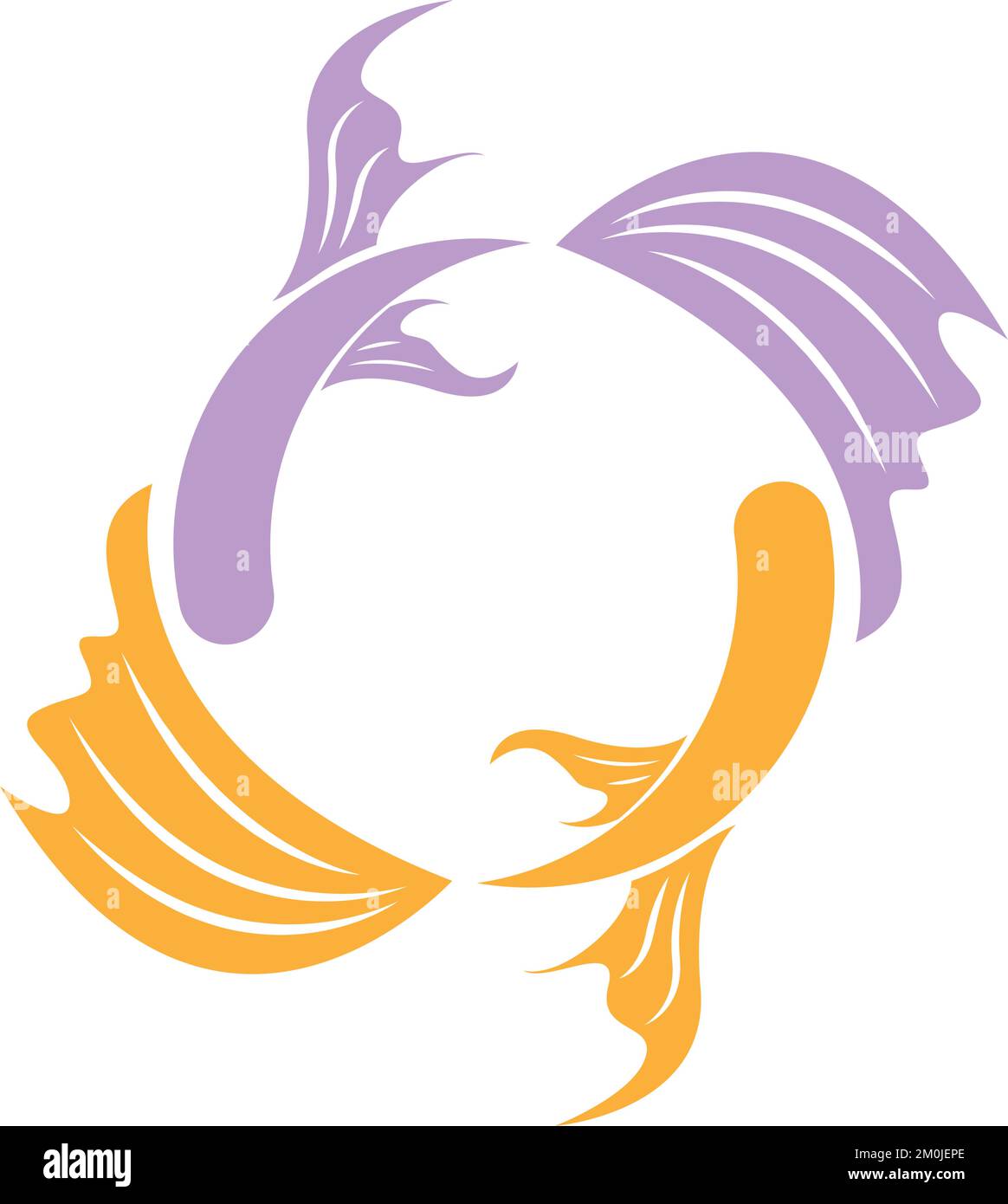 Illustration du logo de l'icône du poisson doré Illustration de Vecteur