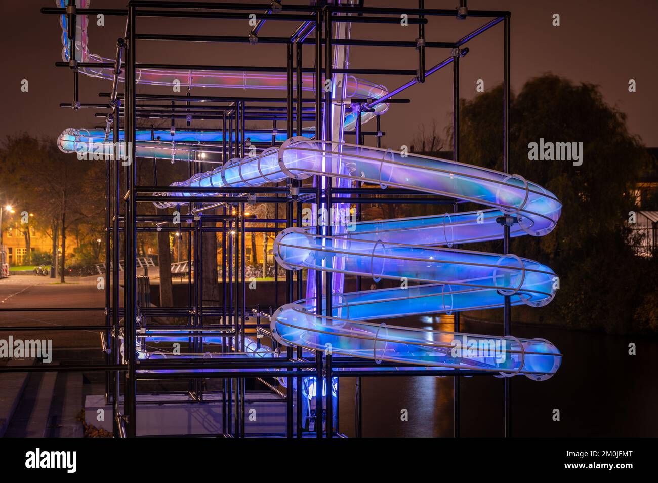 Installation à Amsterdam Light Festival de 2022 Banque D'Images