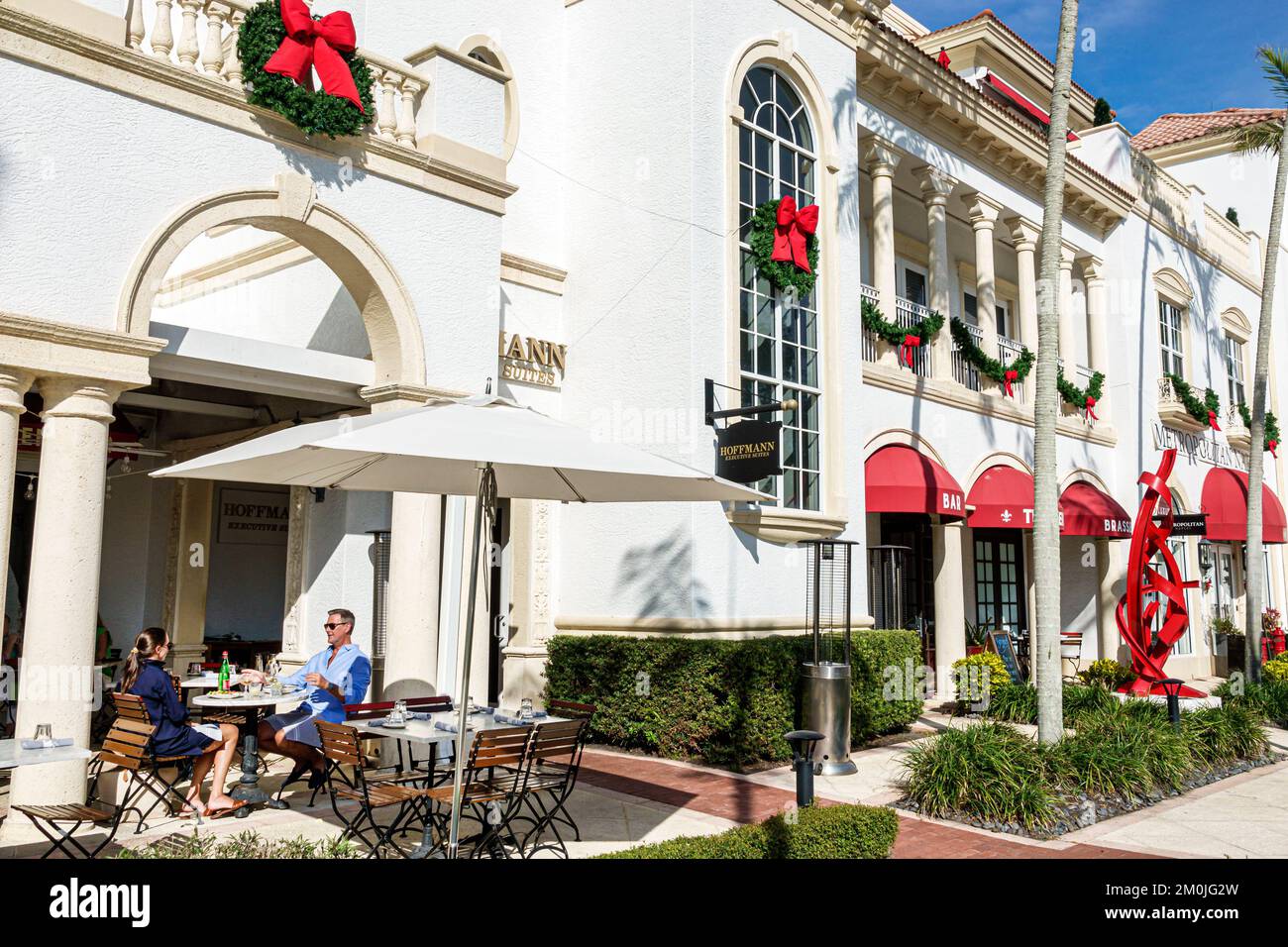 Naples Floride, 5th Fifth Avenue Sud, extérieur de l'entrée de façade bâtiments, magasins d'affaires magasins commerces marchand commerçant Banque D'Images