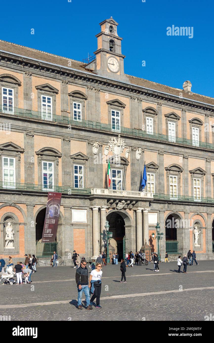 Palais royal de Naples (Palazzo Reale di Napoli), Piazza del Plebiscito, ville de Naples (Napoli), région Campanie, Italie Banque D'Images