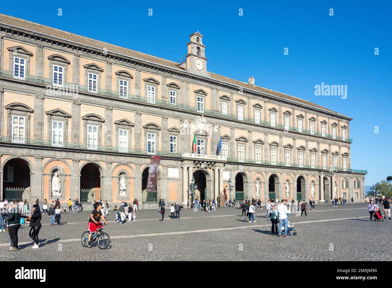 Palais royal de Naples (Palazzo Reale di Napoli), Piazza del Plebiscito, ville de Naples (Napoli), région Campanie, Italie Banque D'Images