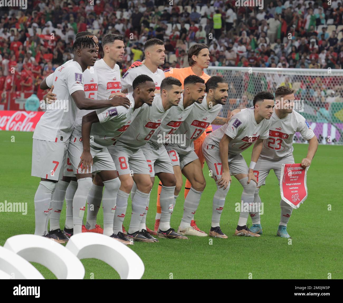 Qatar, Doha. 6th décembre 2022. Coupe du monde 2022 : Porugal vs Suisse.Match #56 - Portugal vs Suisse.Stade Lusail.Portugal 6 : 1 Suisse .3 buts but par Portugal .# 26 G. Ramos un but .par Portugal #3 PEPE & un but par # 5 RAPHAEL GUERREIRO du Portugal.un par #15 Rafeal Leao de Por .& un par #5 AKANJI de Suisse (Credit image: © Seshadri Sukumar/ZUMA Press Wire) Banque D'Images