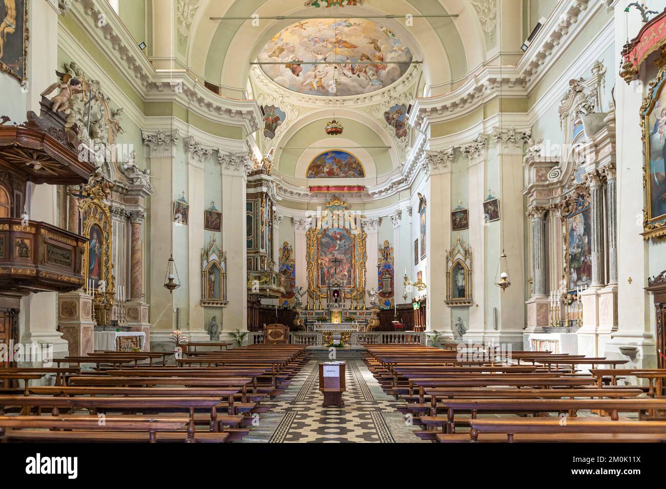 église des saints giustino et giovita, malonno, italie Banque D'Images