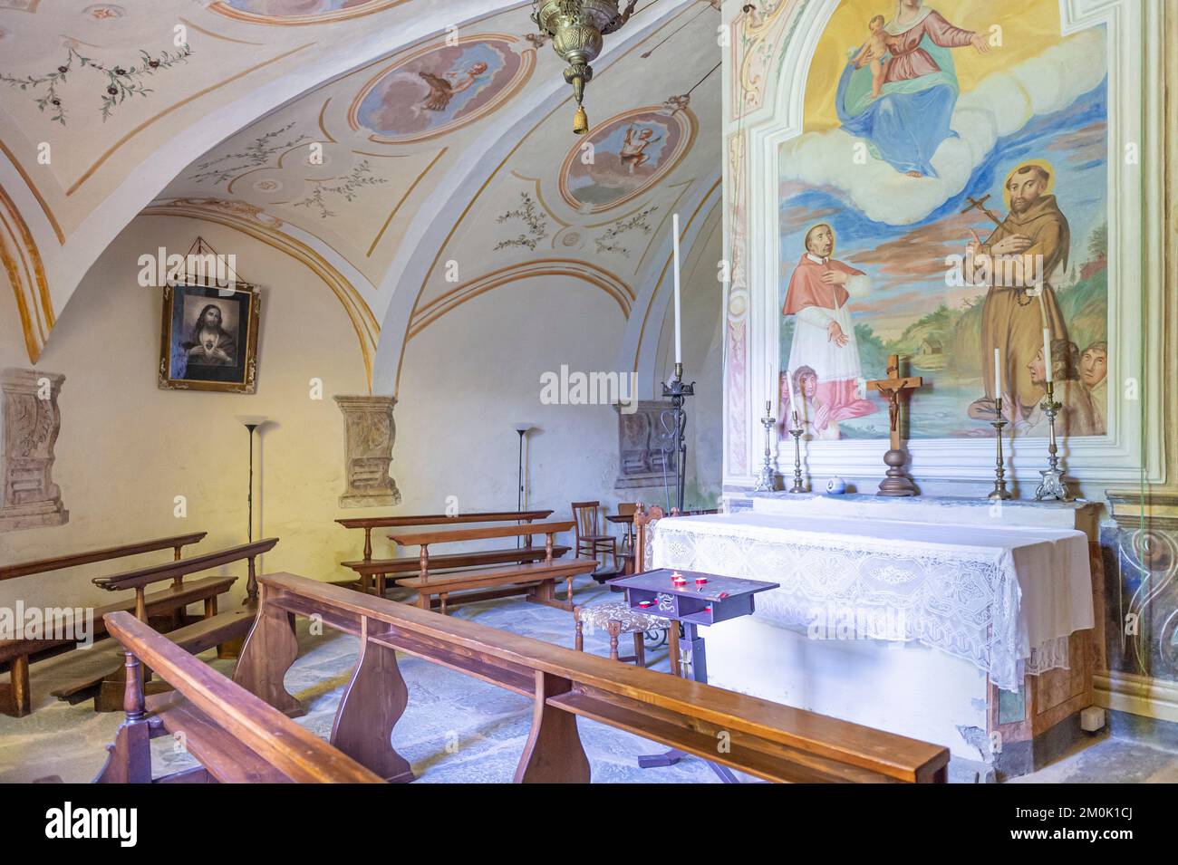 église des saints giustino et giovita : chapelle de la disciplinine, malonno, italie Banque D'Images