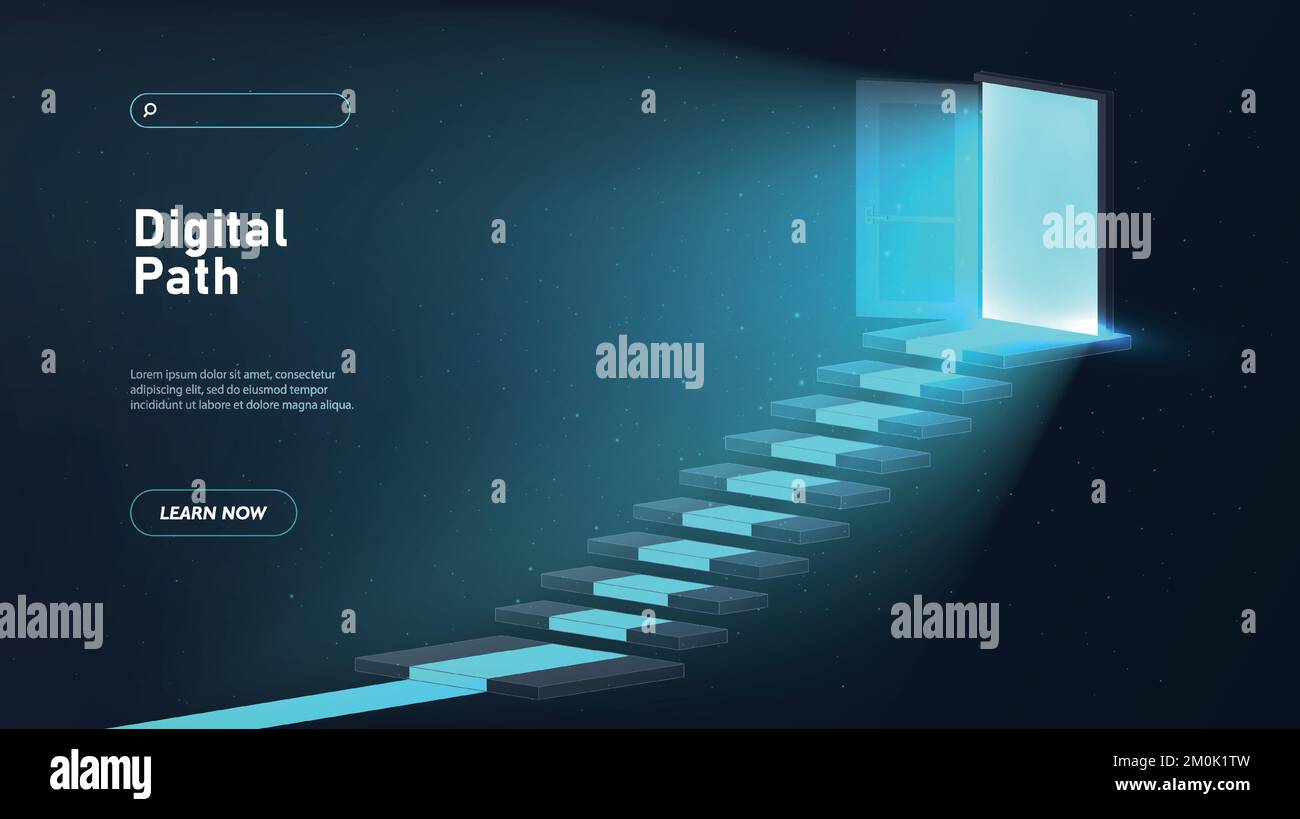 Concept de chemin numérique Illustration de Vecteur