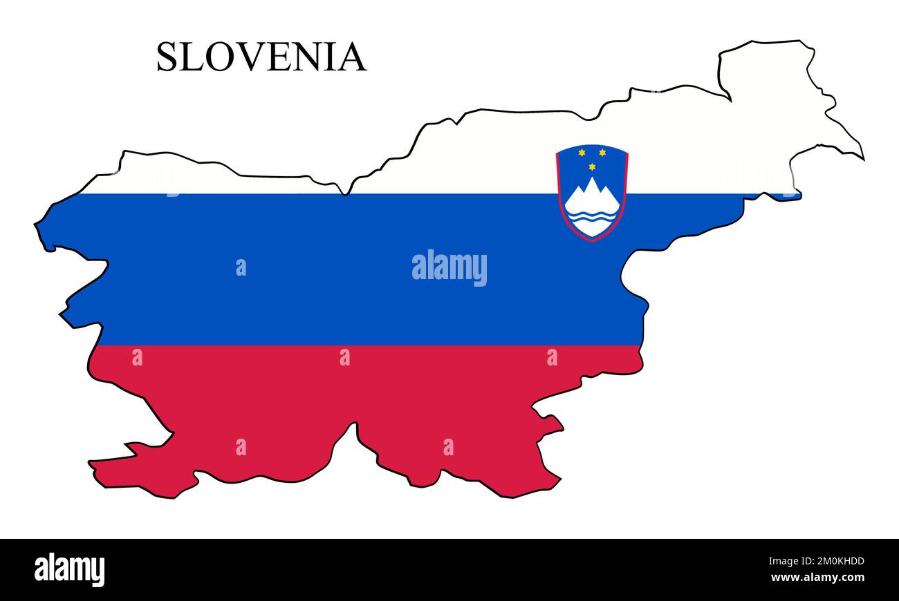 Illustration vectorielle de la carte de Slovénie. Économie mondiale. Pays célèbre. Europe du Sud. Europe. Illustration de Vecteur