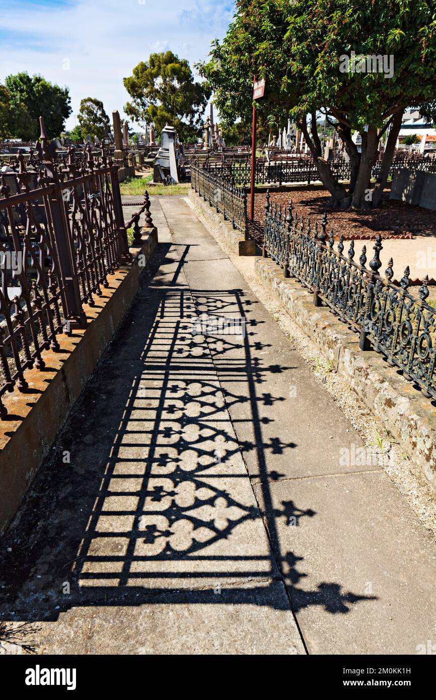 Ballarat Australie / pierres tombales et tombes au vieux cimetière de Ballarat. Banque D'Images