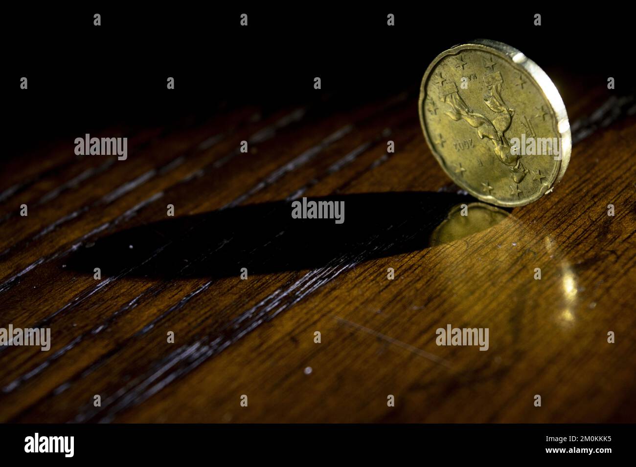 argent vu dans la lumière chiaroscuro Banque D'Images