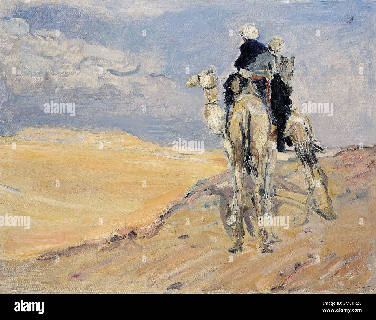 Max Slevogt, tempête de sable dans le désert libyen, peinture à l'huile sur toile, 1914 Banque D'Images