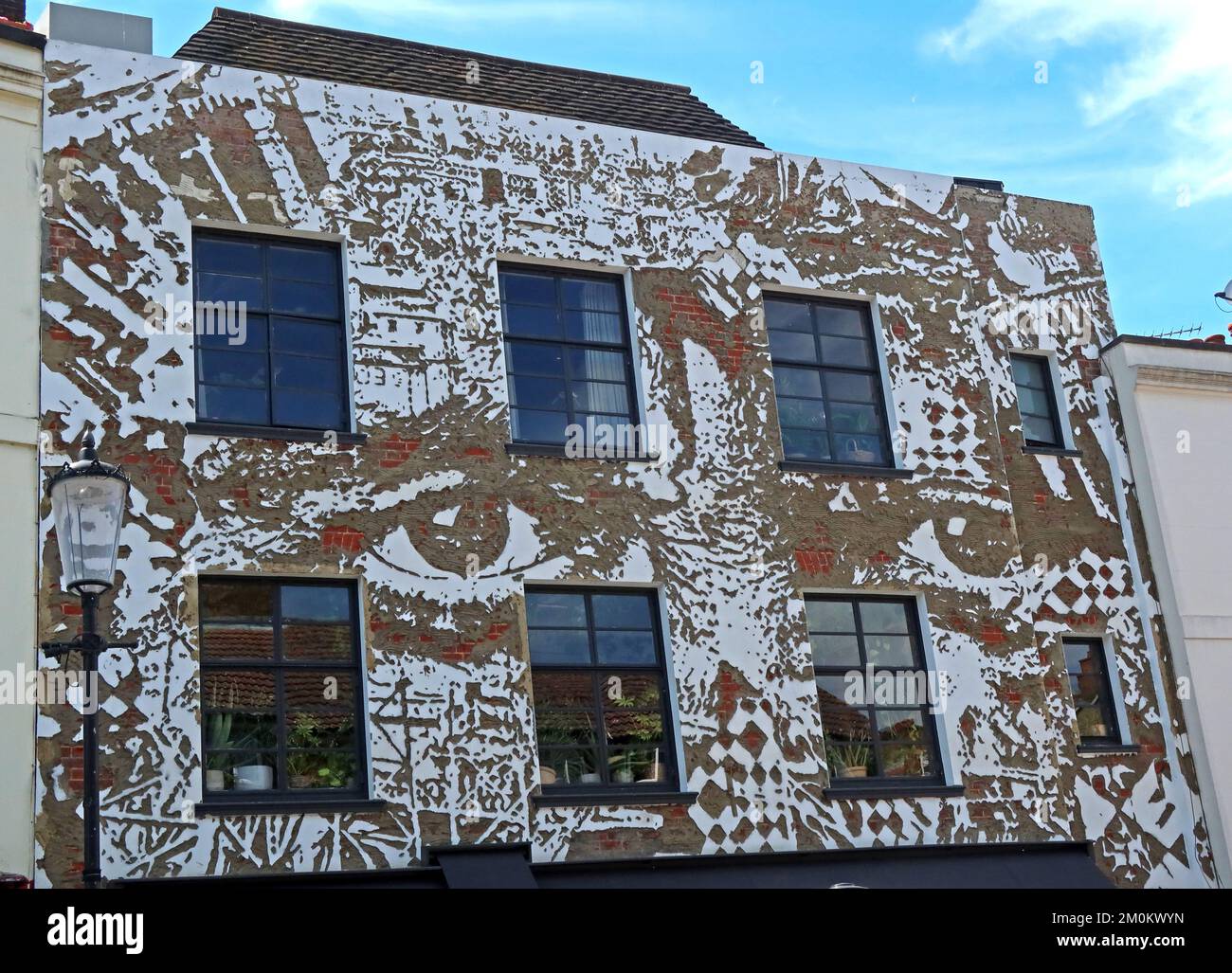 Œuvres d'art sur un bâtiment, Portobello Road, Notting Hill, RBKC, Londres, ANGLETERRE, ROYAUME-UNI, W11 2DY Banque D'Images
