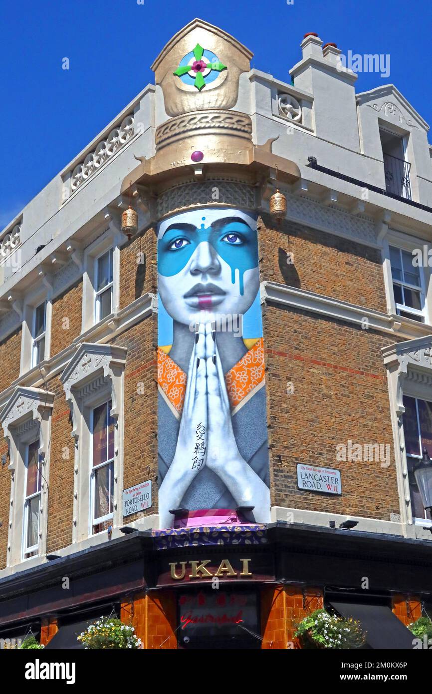 RESTAURANT japonais UKAI, 240 Portobello Rd, Notting Hill, Londres, Angleterre, ROYAUME-UNI, W11 1LL Banque D'Images