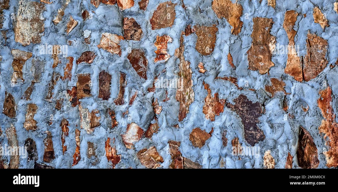 Mur en pierre naturelle arrière-plan texturé Banque D'Images