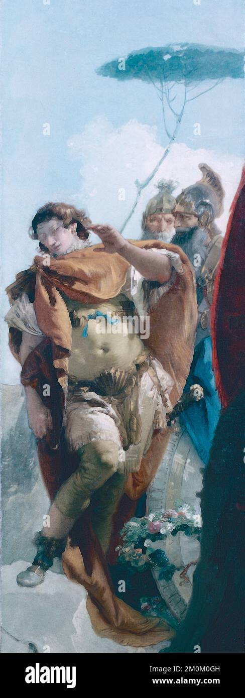 Une allégorie avec Vénus et le temps, peinture de l'artiste italien Giovan Battista Tiepolo, 1960s Banque D'Images