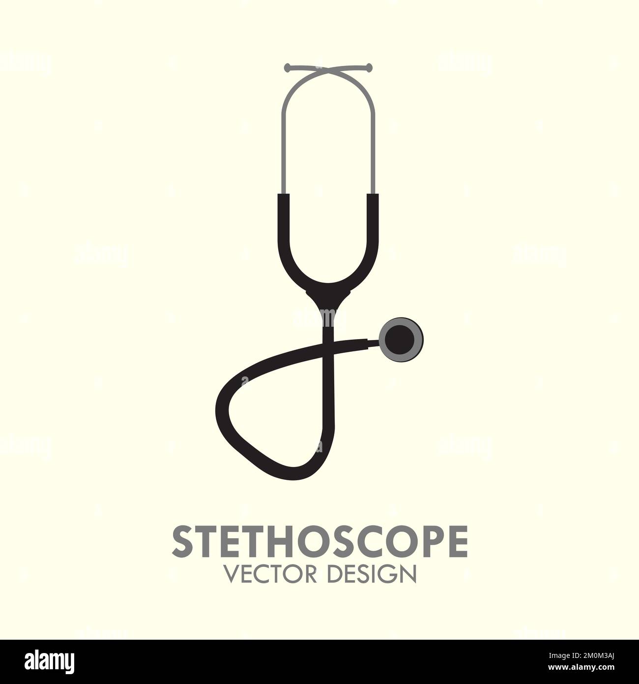 Stéthoscope isolé plat icône logo Illustration vectorielle Illustration de Vecteur