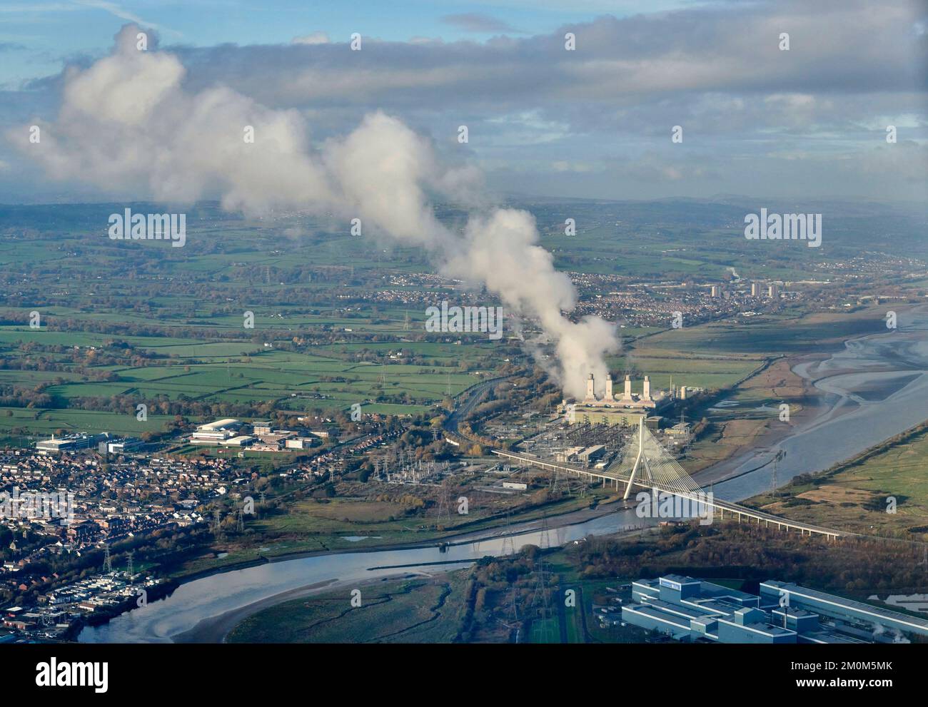 Connah's Quay Power Station, Gas Powered, Flintshire, Nord du pays de Galles, Royaume-Uni Banque D'Images