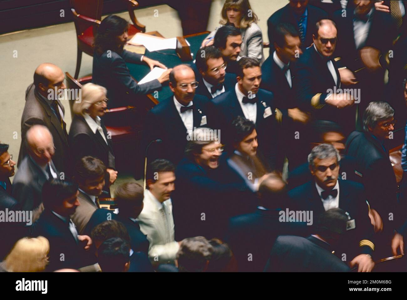 Vote de défiance à la Chambre des représentants italienne, Rome, Italie octobre 1995 Banque D'Images