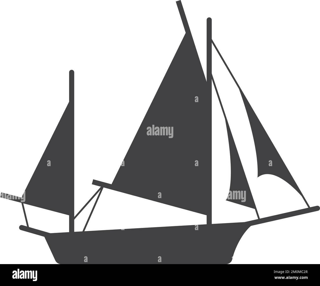 Icône de bateau à voile rétro. Bateau marin noir Illustration de Vecteur Icône de bateau à voile rétro. Bateau marin noir Illustration de Vecteur