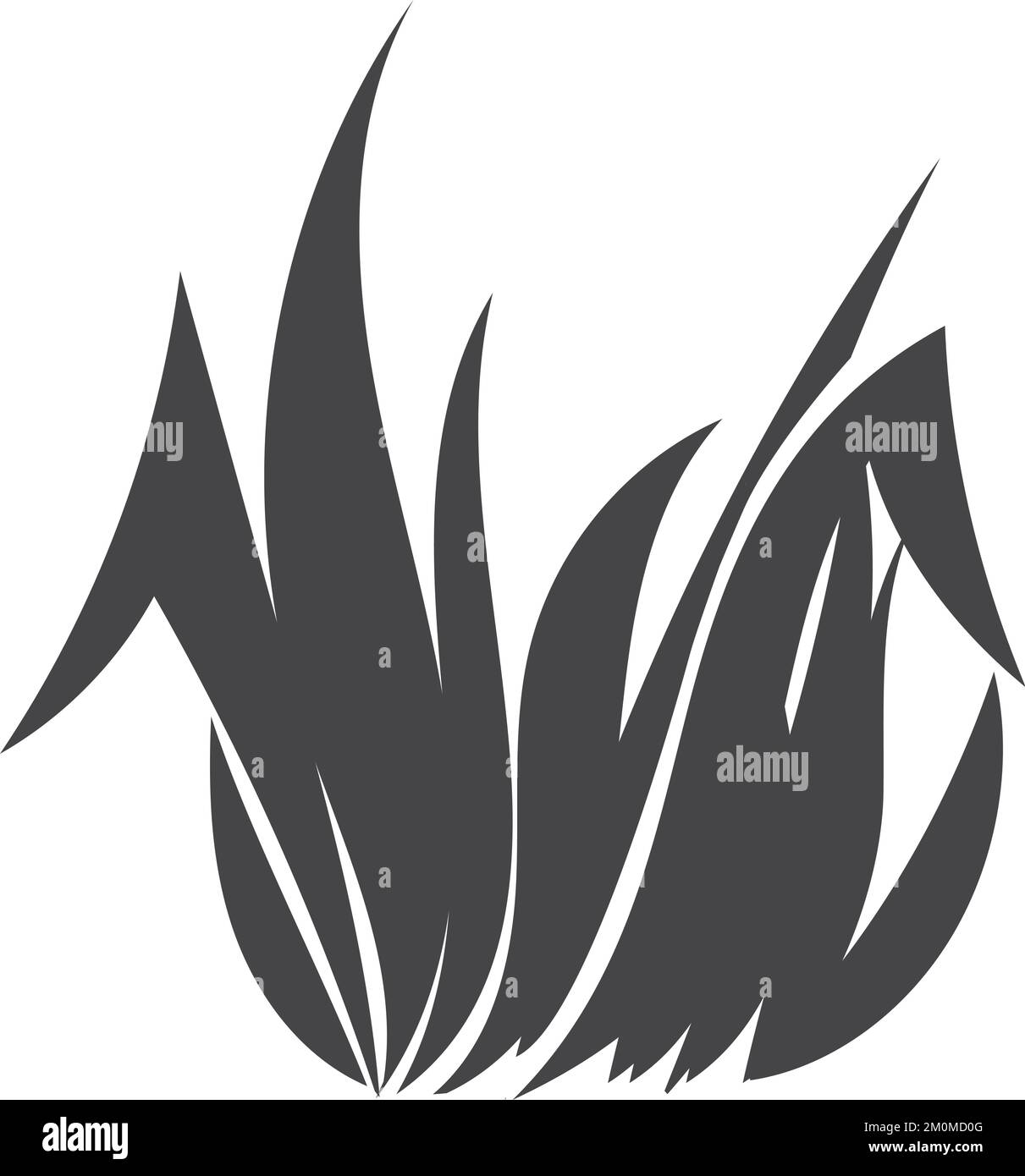 Silhouette d'herbe. Icône de la flore sauvage noire Illustration de Vecteur