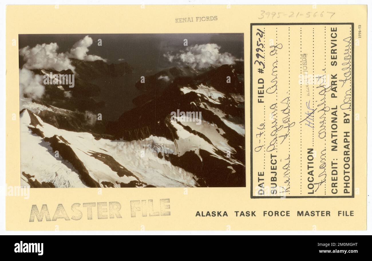 Paguna Arm de Kenai Fjords. Photographies du Groupe de travail de l'Alaska Banque D'Images