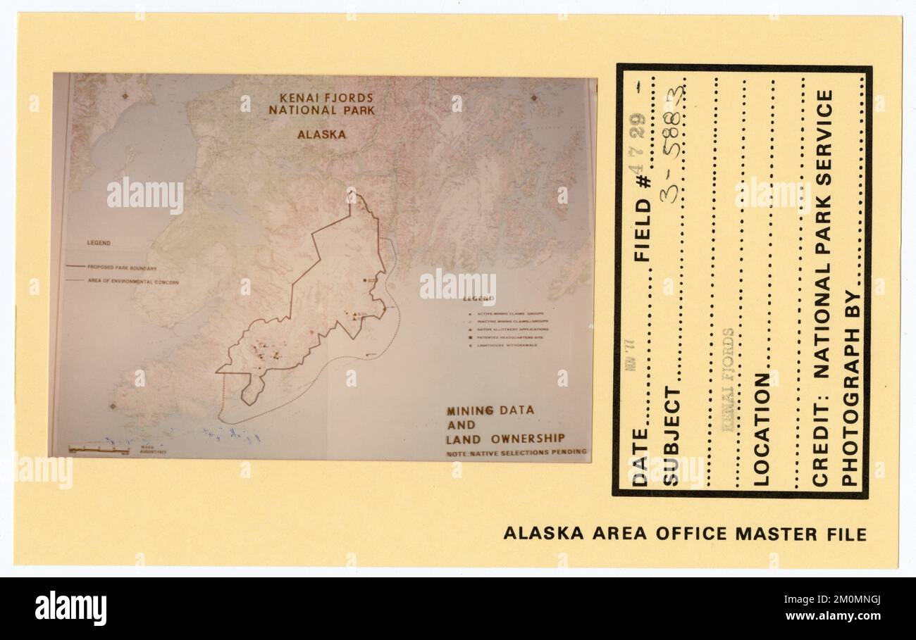 Kenai Fjords. Photographies du Groupe de travail de l'Alaska Banque D'Images