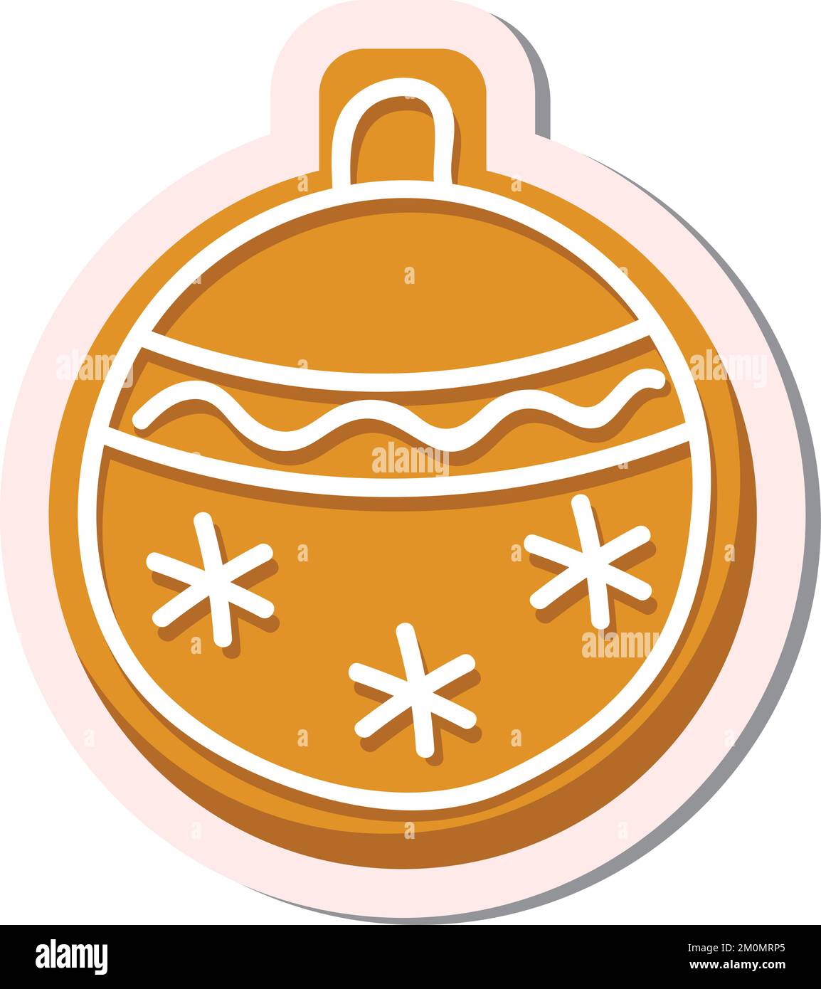 Boule de pain au gingembre mignon de Noël Illustration de Vecteur