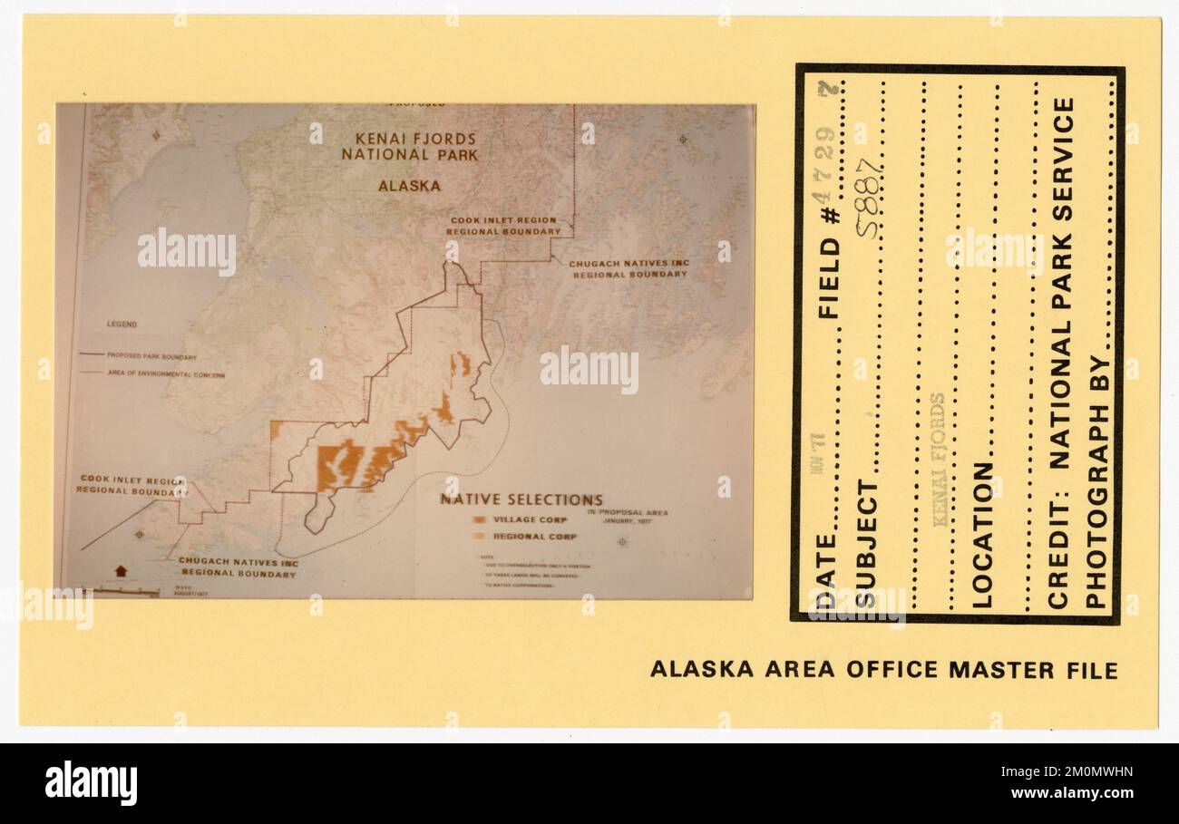 Kenai Fjords. Photographies du Groupe de travail de l'Alaska Banque D'Images