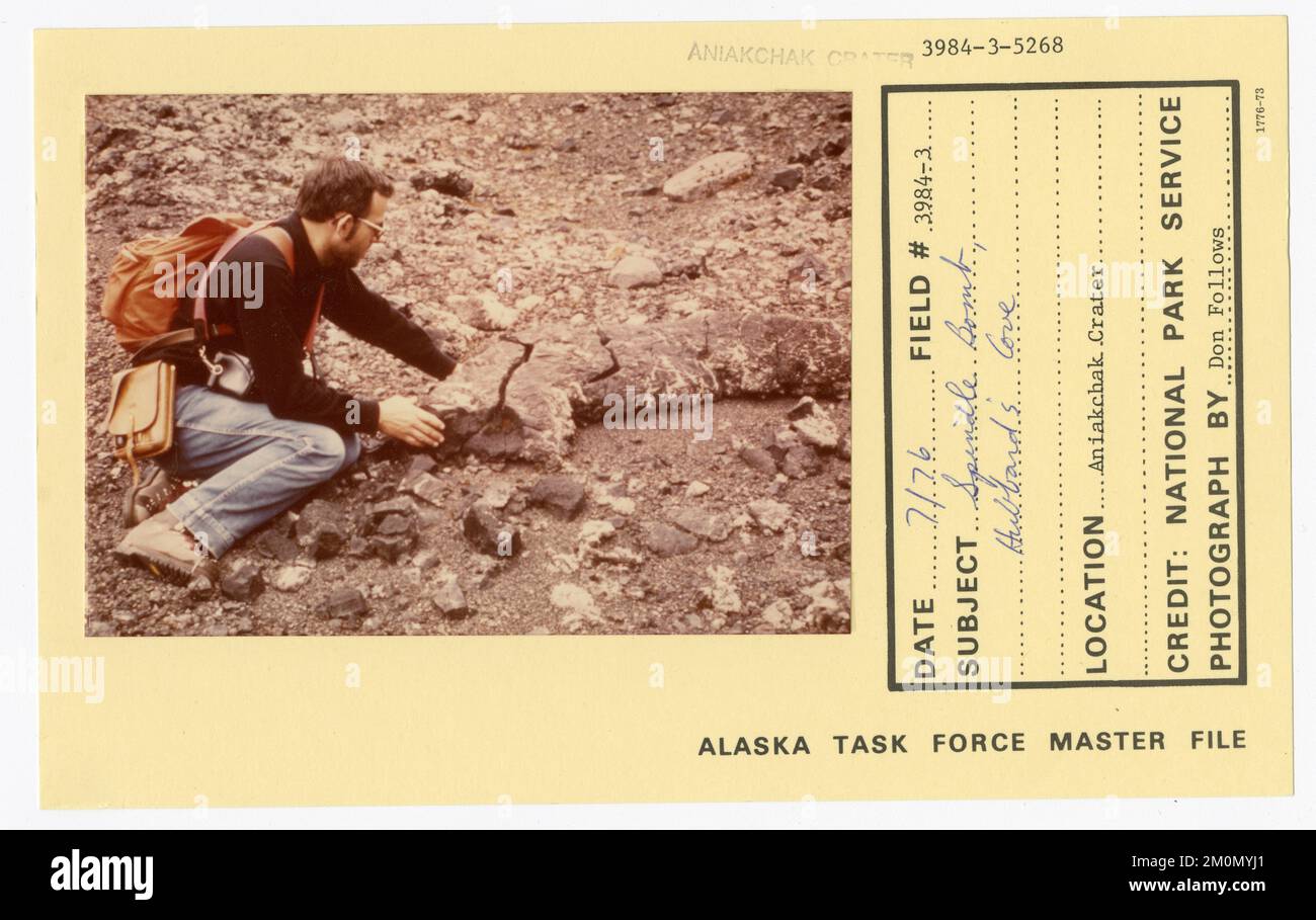 Bombe à broche, cône de Hubbard. Photographies du Groupe de travail de l'Alaska Banque D'Images