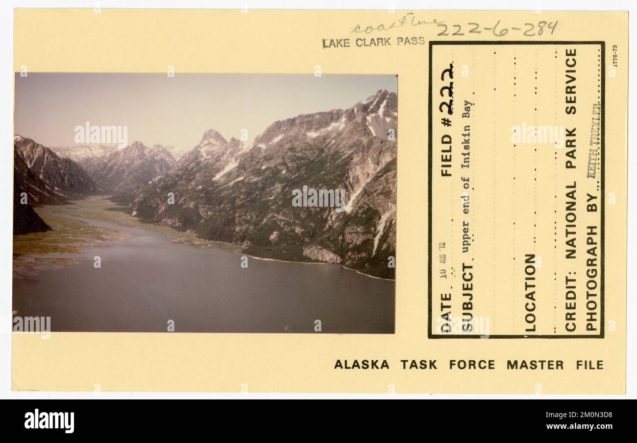 Extrémité supérieure de la baie Iniskin. Photographies du Groupe de travail de l'Alaska Banque D'Images