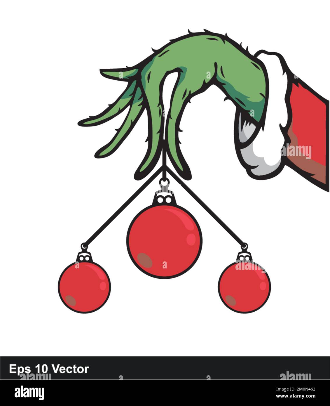 Main de Noël décorative avec décoration Illustration de Vecteur