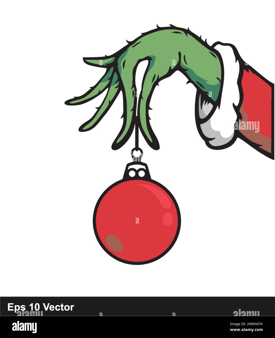 Main de Noël décorative avec décoration Illustration de Vecteur