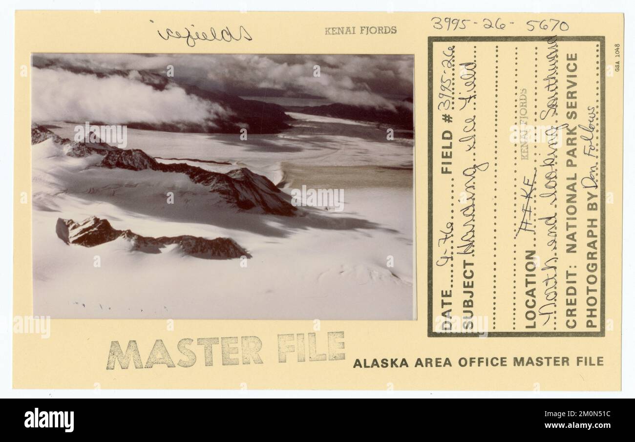 Champ de glace Harding. Photographies du Groupe de travail de l'Alaska Banque D'Images