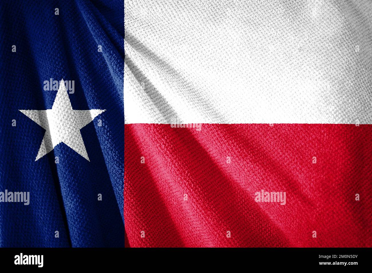 Illustration de l'état du Texas sur la surface de la serviette avec, symbole du pays Banque D'Images