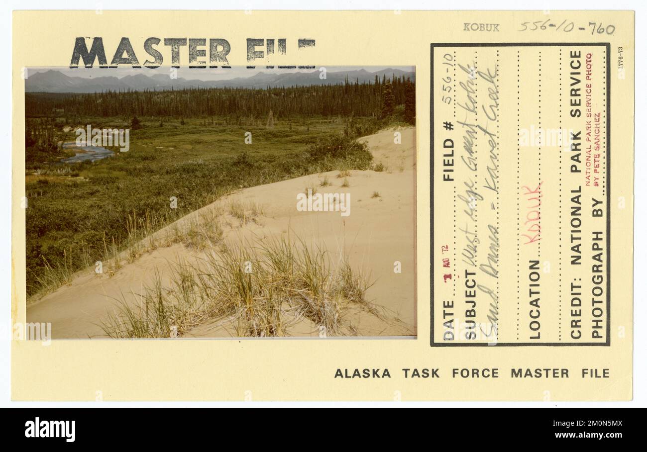 West Edge, Great Kobuk Sand Dunes - Kavet Creek. Photographies du Groupe de travail de l'Alaska Banque D'Images